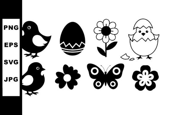 Easter Chick Graphics for Spring Design