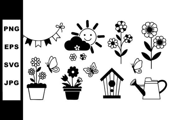 Garden Icons Graphics for Digital Sellers