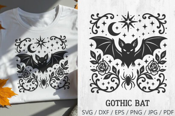 Gothic Bat with Roses, Moon and Spider Embroidery Review