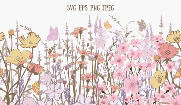 Seamless Flowers Wildflowers Graphics