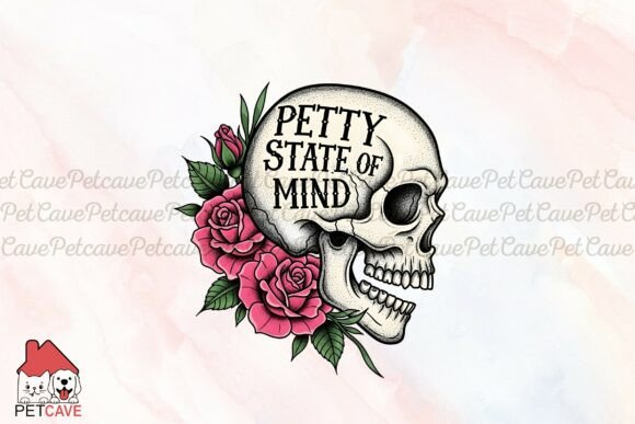 Skull Roses Petty Png – A Graphic Design Asset for Branding and Illustrations