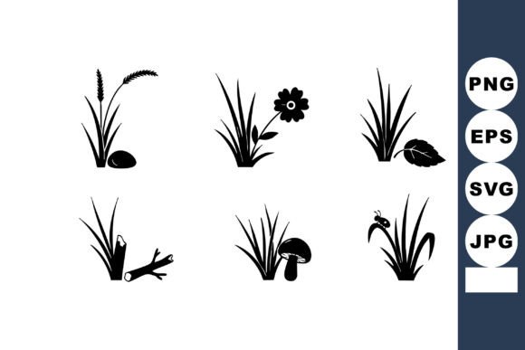 Wild Grass Silhouettes for Modern Branding